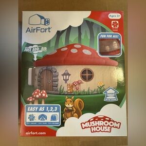 Airfort mushroom house - Build A Fort in 30 Seconds, Inflatable Fort for Kids